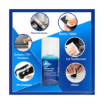 AF MULTI SCREEN CLENE 200ML+ MICRO FIBRE, MULTI SCREEN CLENE SOLUTION & CLOTH UNIVERSAL SCREEN CLEANING SOLUTION AND CLOTH, WHITE, AMCA 200LMF