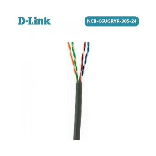 D-Link Cat6 305-meter UTP 24 AWG Cable Rolls NCB-C6UGRYR-305-24